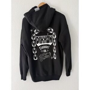 Dixxon Flannel Co Group Up Customs Fleece Hoodie Sweatshirt Mens L Black Zip EUC
